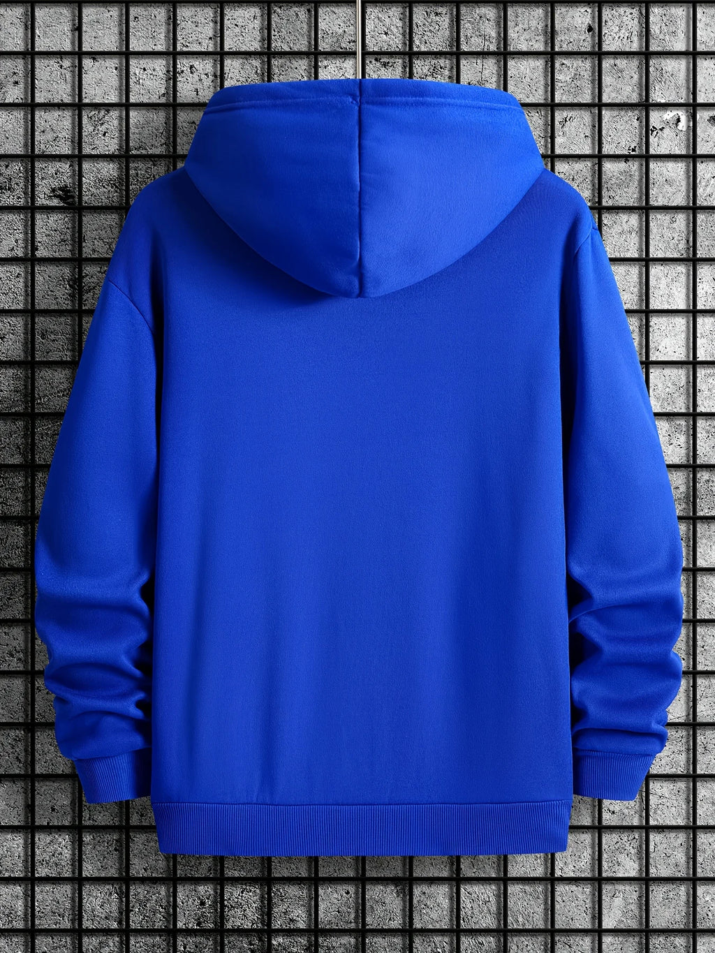 Men's autumn and winter casual fashion loose hoodie retro 1973 letter pattern printed long sleeved warm pullover sweater