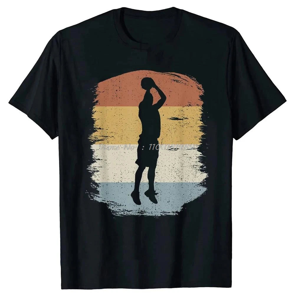 Men Clothing Basketball Heartbeat TShirt Men Birthday Gifts Short Sleeves Funny Tees Fashion Graphic Tshirts Sport Lover