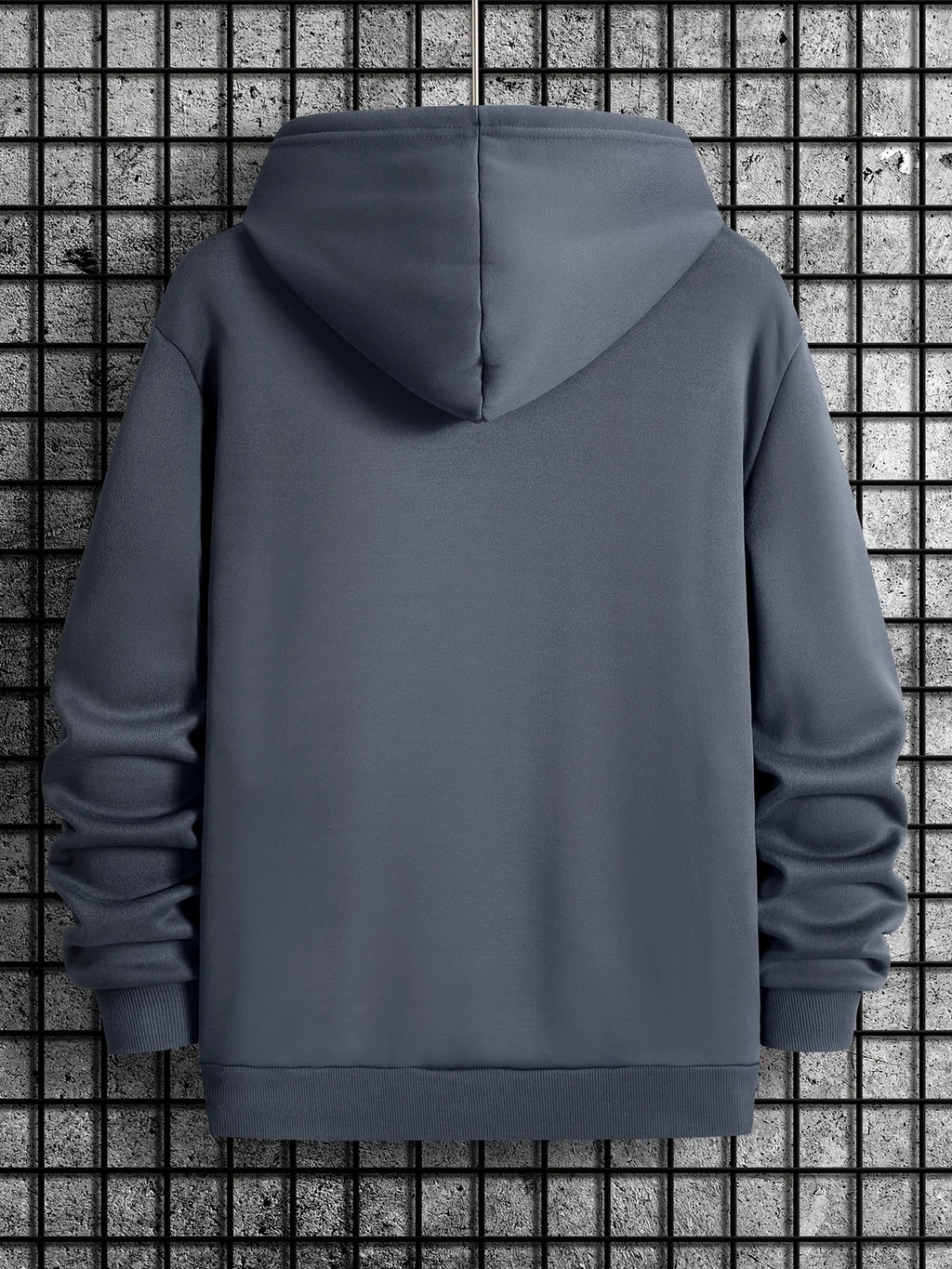 Men's autumn and winter casual fashion loose hoodie retro 1973 letter pattern printed long sleeved warm pullover sweater
