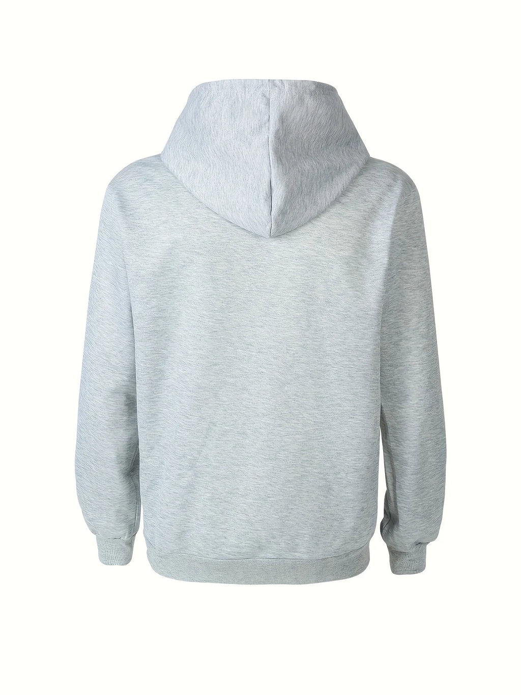 Men's autumn and winter casual fashion loose hoodie retro 1973 letter pattern printed long sleeved warm pullover sweater