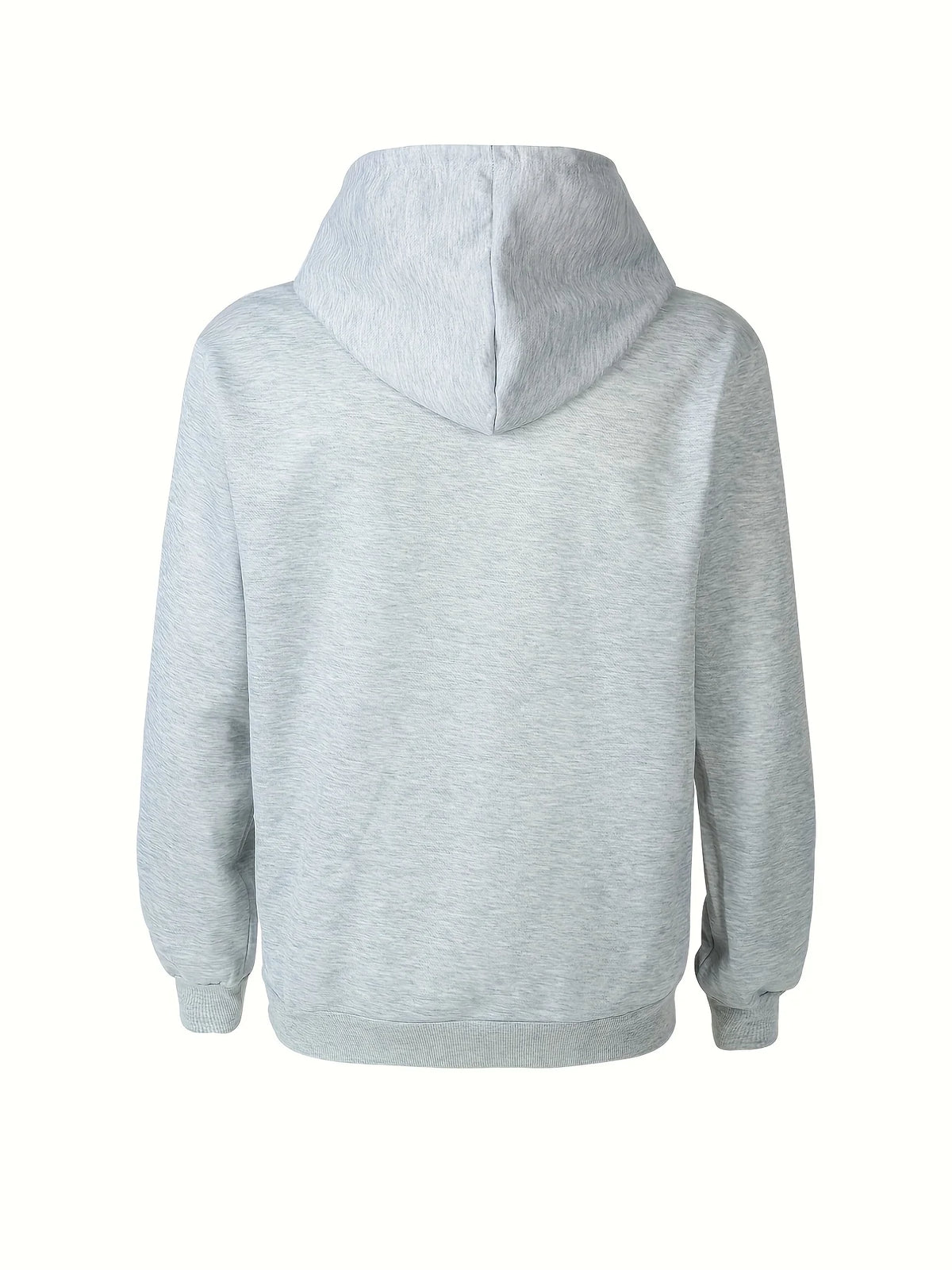 Men's autumn and winter casual fashion loose hoodie retro 1973 letter pattern printed long sleeved warm pullover sweater